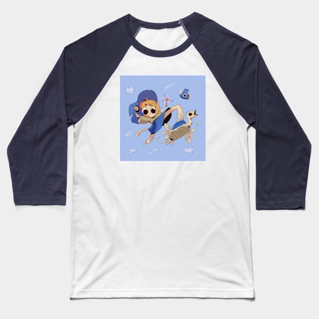 Shoe and Flew Baseball T-Shirt by StickyAndSleepy